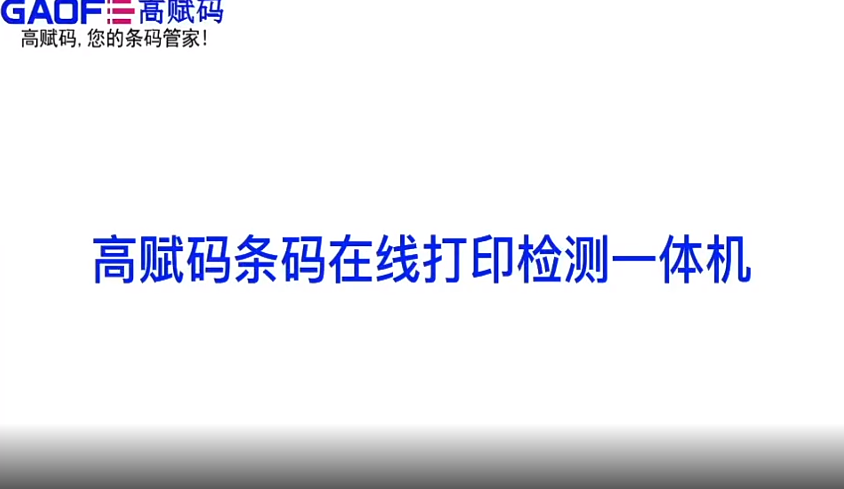 高賦碼 UDI在線打印檢測一體機(jī)